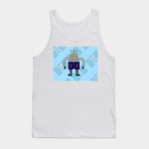 March Satellite Robot Tank Top by Soundtrack Alley